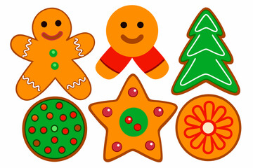 A Christmas Vector art in Illustration on a White Background