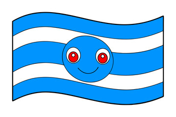 A Country Flag Vector art in Illustration on a White Background