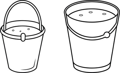 bucket filled with water