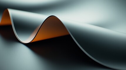 Abstract Geometric Wave Design with Dark and Orange Colors