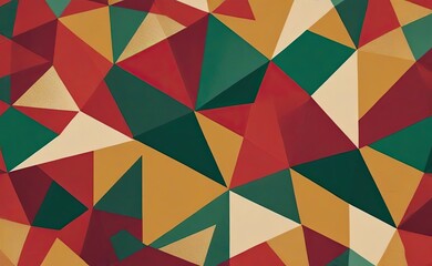 Obraz premium A dynamic abstract geometric pattern featuring a kaleidoscopic arrangement in vibrant shades