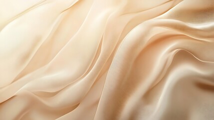 Obraz premium Elegant Draped Beige Silk Fabric Texture