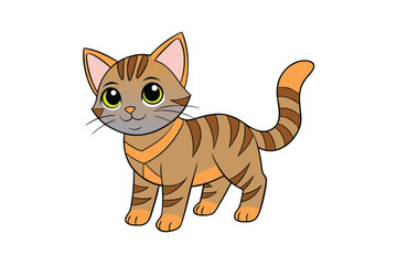 Cute animal Vector art in Illustration on a White Background