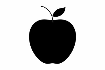 A apple Vector art in Illustration on a White Background