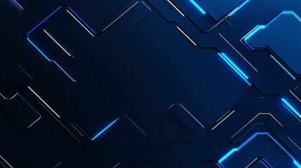 Abstract dark blue geometric hexagonal background. Technology and innovation concept.
