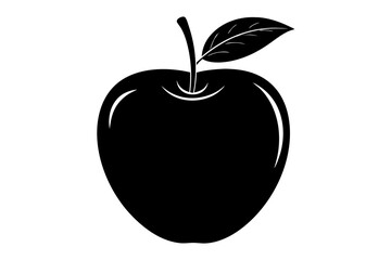 A apple Vector art in Illustration on a White Background
