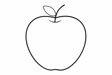 A apple Vector art in Illustration on a White Background