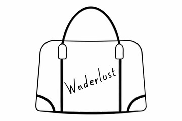 A Bag Vector art in Illustration on a White Background