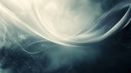 Abstract Swirling Light and Dark Nebula Forms