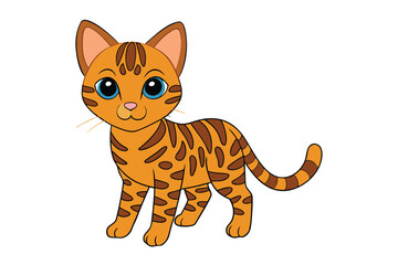 Cute animal Vector art in Illustration on a White Background