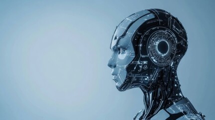 Futuristic Robot Profile - Advanced Technology Art