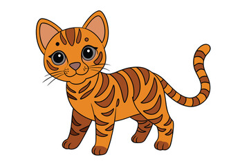 Cute animal Vector art in Illustration on a White Background