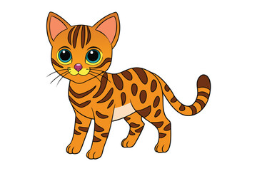 Cute animal Vector art in Illustration on a White Background