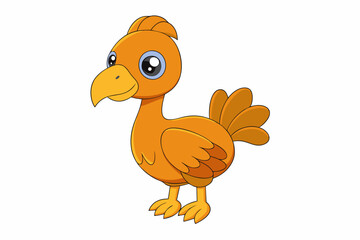 Cute Bird Vector art in Illustration on a White Background