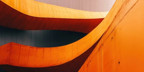 A creative photo of an abstract architectural detail, showcasing unconventional materials and fluid forms