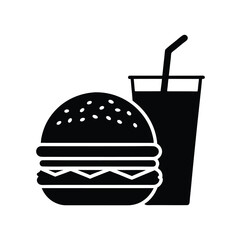 burger and fries vector image illustration and artwork on white background