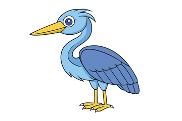 Cute Bird Vector art in Illustration on a White Background