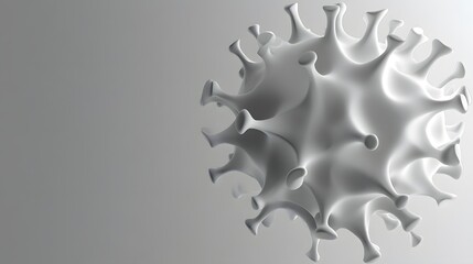 Fototapeta premium 3D Render of a Virus Cell on a Plain Background