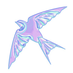 swallow birds with rainbow metalic color