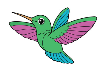 Cute Bird Vector art in Illustration on a White Background