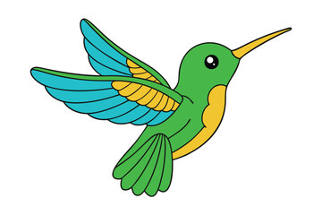 Obraz premium Cute Bird Vector art in Illustration on a White Background
