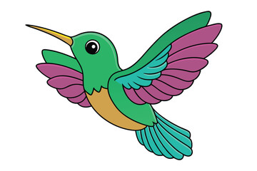 Cute Bird Vector art in Illustration on a White Background