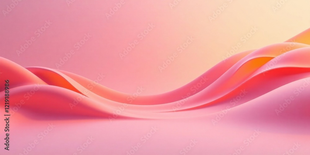Leinwandbilder Abstract Pink and Peach Hues Flowing Across a Smooth Surface, Creating an Elegant and Serene Visual Composition