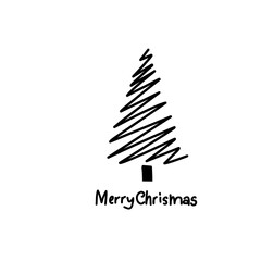 Merry Christmas text tree