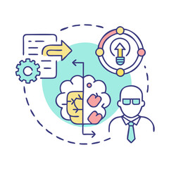 ai decision making icon, ai decision making vector illustration-simple illustration of ai decision making, perfect for ai decision making logos and icons