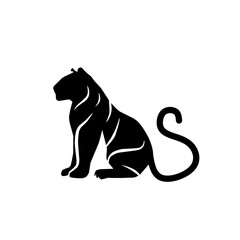 tiger logo,tiger logo vector,tiger silhouette on white background 