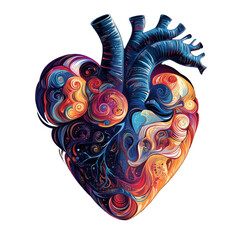 vector art a shaped of heart on a transparent background
