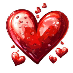 vector art a shaped of heart on a transparent background