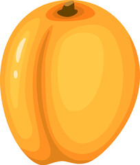 Juicy and vibrant, this illustration of a ripe apricot embodies the essence of healthy eating, its bright color and smooth skin promising a burst of flavor and nutrients
