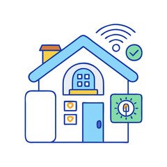 smart home icon, smart home vector illustration-simple illustration of smart home, perfect for smart home logos and icons