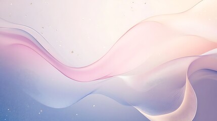 Abstract Pastel Wave Forms With Golden Specks