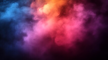 Abstract Colorful Smoke Swirls Background Image