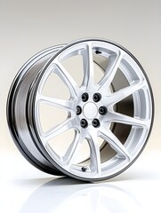 Obraz premium High-performance alloy wheels showcase automotive industry product photography studio environment close-up view modern design