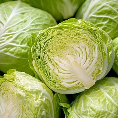Obraz premium Harvesting fresh cabbage organic farm food photography greenhouse close-up healthy eating
