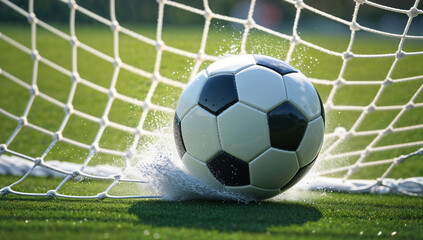 Soccer, Football, Goal, World Cup 2025, USA, Cinematic Movement, Green Background, Water Splashes. Championship, Tournament. Professional, Victory, Sport, Scoring