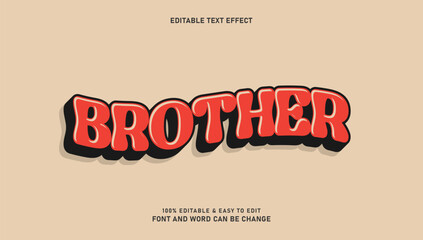 Brother text effect, with editable retro style