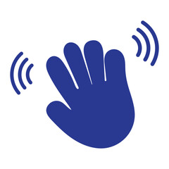 Waving hand icon
