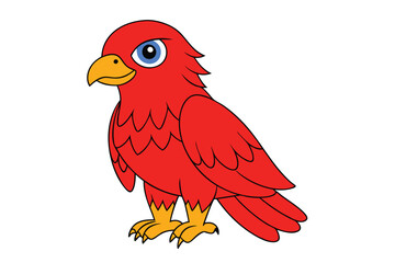 Cute Bird Vector art in Illustration on a White Background