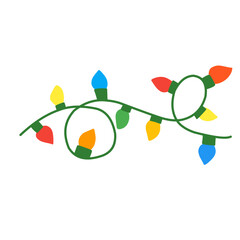 Garland Christmas lights icon