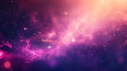 Obraz premium Cosmic Nebula Pink Purple Starry Galaxy Dust