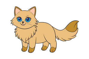 Cute Animal Vector art in Illustration on a White Background
