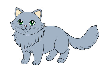 Cute Animal Vector art in Illustration on a White Background