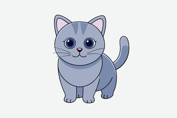Cute Animal Vector art in Illustration on a White Background