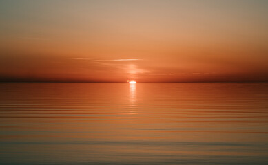 Beautiful sunset by the baltic sea