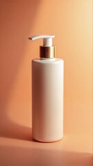 White pump on beige background