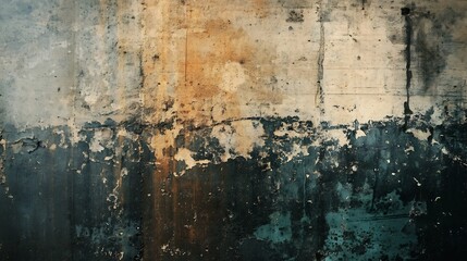 Abstract Grunge Wall Texture: Dark and Earthy Tones
